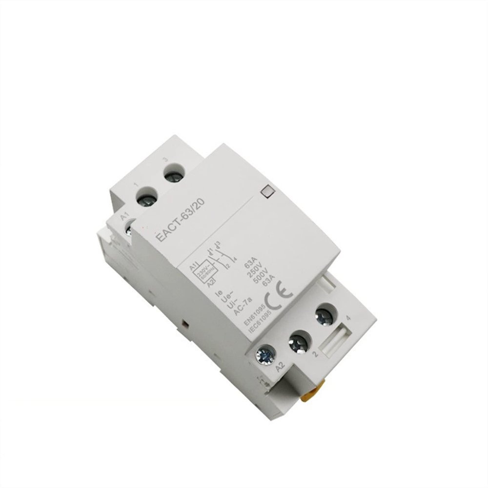 DSZUJTYROP 2-Pole Modular AC Contactor, 32–63 A, 220/230 V, 50/60 Hz, DIN Rail