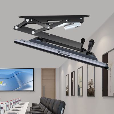 THEGA Hidden Folding TV Lift, Motorized Ceiling Mount, 0–85° Downward Tilting