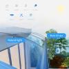 QWEASDF Transparent Polycarbonate Aluminum Door Canopy, UV Protection, Self-Cleaning, 100 x 250 cm view 2