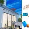 QWEASDF Transparent Polycarbonate Aluminum Door Canopy, UV Protection, Self-Cleaning, 100 x 250 cm view 4