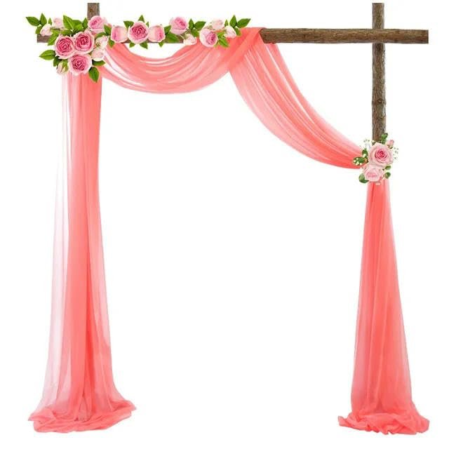 ROCKPOEM Wedding Arch Draping Chiffon Fabric, 10 m