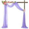 ROCKPOEM Chiffon Wedding Arch Curtain, 70 x 550 cm view 1