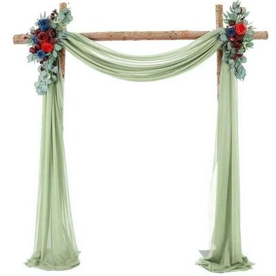 Wedding Arch Draping Fabric, White Chiffon, 75 x 600 cm, 1 Pc