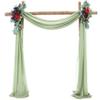 Wedding Arch Draping Fabric, White Chiffon, 75 x 600 cm, 1 Pc view 1