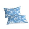 White Floral 3D-Printed Duvet Cover Set on Sky Blue, 3-Piece, Soft Microfiber, Super King 260 x 220 cm view 2