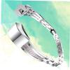 HOMSFOU 2-Piece Stainless Steel Rhinestone Link Band for Smartwatch, Silver and Rose, for Alta and Alta HR view 4