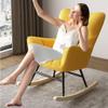 YXCUIDP HBSSP Velvet Rocking Chair with Ottoman, Pink view 3