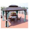 Waterproof Outdoor Curtains, 2-Piece Set, W500 × H213 cm, Linen-Look Privacy and Sun Protection view 2