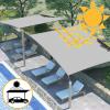 Sun Shade Sail 1.2 x 2.4 m Oxford Fabric, Anthracite view 3