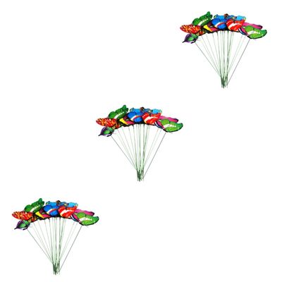 Sosoport 150-Piece Garden Stakes with Butterfly Decorations, Assorted Colors