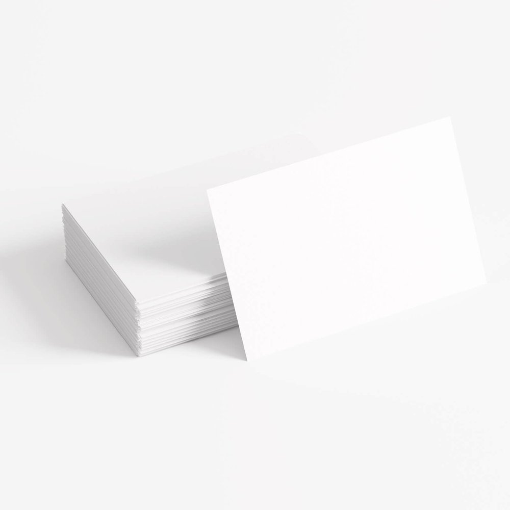 Punkcards Artist Trading Cards (ATCs), 50-Pack, 350 g/m² Uncoated White Cardstock, 63 x 89 mm