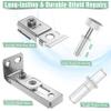 Janasiba 2 Bifold Door Hardware Repair Kit, Replacement Set for 2.22–2.54" Tracks view 2