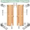 Janasiba 2 Bifold Door Hardware Repair Kit, Replacement Set for 2.22–2.54" Tracks view 3