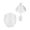 Qcwwy Honey Storage Dispenser Jar, 256 mL, Transparent Beehive-Shaped Honey Jar with Drip Stick view 4