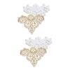 SHINEOFI 4-Piece Pearl Shoe Appliqué Patches for Clothing and Hats view 1