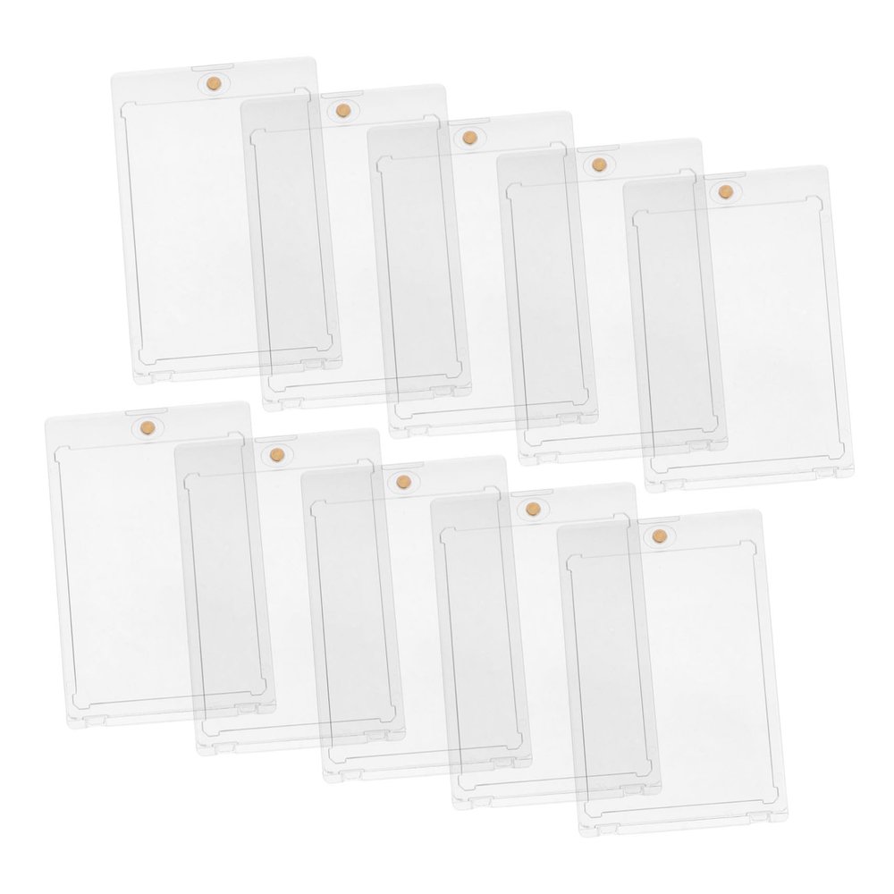 Magnetic Card Holders, PS Hard Plastic, 10-Piece Set