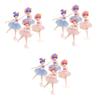 ifundom 3 Sets of Ballet Girl Cake Figurines, Dancing Statues for Birthday and Home Decor, 12 Pieces view 1