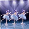 ifundom 3 Sets of Ballet Girl Cake Figurines, Dancing Statues for Birthday and Home Decor, 12 Pieces view 2