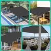 Balcony Privacy Screen Shade Sail 4 x 10 m, UV Protection, Weather- and Tear-Resistant, Black view 2
