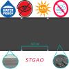 Balcony Privacy Screen Shade Sail 4 x 10 m, UV Protection, Weather- and Tear-Resistant, Black view 3