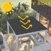 Balcony Privacy Screen Shade Sail 4 x 10 m, UV Protection, Weather- and Tear-Resistant, Black view 4