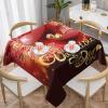 MKNAZ Printed Square Valentine's Day Tablecloth, 152 x 152 cm view 1