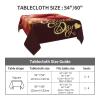 MKNAZ Printed Square Valentine's Day Tablecloth, 152 x 152 cm view 2