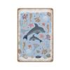 KOPUTE Dolphin and Shell Vintage Wall Art Tin Sign, 14 x 20 cm view 1