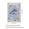 KOPUTE Dolphin and Shell Vintage Wall Art Tin Sign, 14 x 20 cm view 2