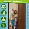 Magnetic Fly Screen Door Curtain, 210 x 190 cm, Black, No-Drill Adhesive Mount view 2