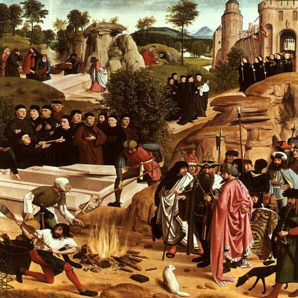 HASWEX Canvas Wall Art Print, "The Bones of the Baptist" by Geertgen tot Sint Jans, 60 x 90 cm