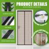 Magnetic Insect Screen Door, No-Drill Adhesive Mount, 120 x 215 cm, Black view 4