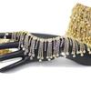 1 Yard Gold Crystal-Style Handmade Rhinestone Fringe Trim view 1