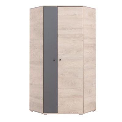 Lomadox Corner Wardrobe, 90 cm, Oak/Anthracite