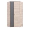 Lomadox Corner Wardrobe, 90 cm, Oak/Anthracite view 1