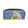 SJOAOAA Palomino Horse and Sunflower Field Pencil Case for Kids view 2