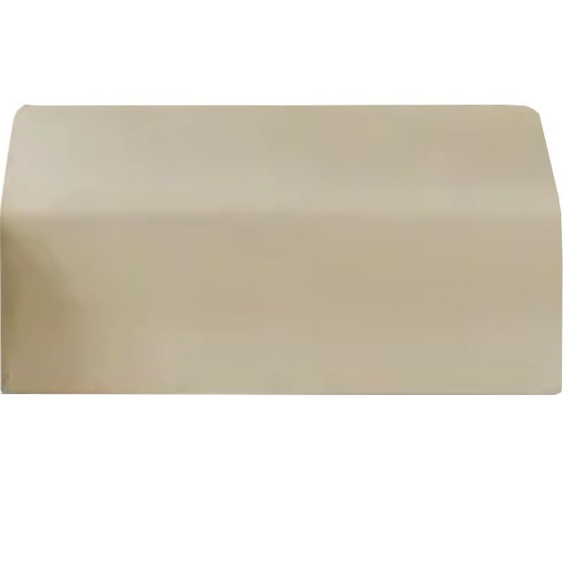 Miecoae Square/Rectangular Ottoman Slipcover, Beige/Gray, Stretch Cover (Color #16, Size 80–97 cm/32–38 in)