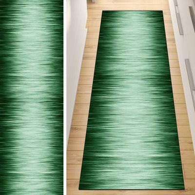 QQrunner Dark Green Kitchen Runner Rug, Washable, 80 x 700 cm