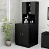 Camerina Black Washing Machine Cabinet 70.5 x 25.5 x 90 cm view 1