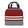LaVami Red, Gray and White Stripe Insulated Lunch Bag view 3