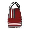 LaVami Red, Gray and White Stripe Insulated Lunch Bag view 4