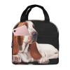 LaVami Basset Hound Lunch Bag, Insulated Lunch Box, Durable Waterproof Cooler Tote view 1