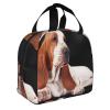 LaVami Basset Hound Lunch Bag, Insulated Lunch Box, Durable Waterproof Cooler Tote view 2