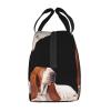 LaVami Basset Hound Lunch Bag, Insulated Lunch Box, Durable Waterproof Cooler Tote view 4