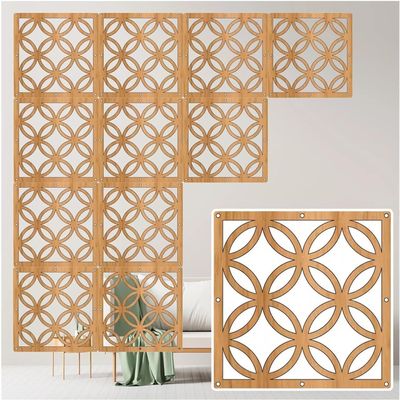 Hanging Room Divider Panels, Floor-to-Ceiling Privacy Screen, Wood-Plastic Panels