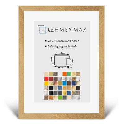 Morena MDF Picture Frame 25 x 34 cm, Brushed Gold, with Acrylic Glass