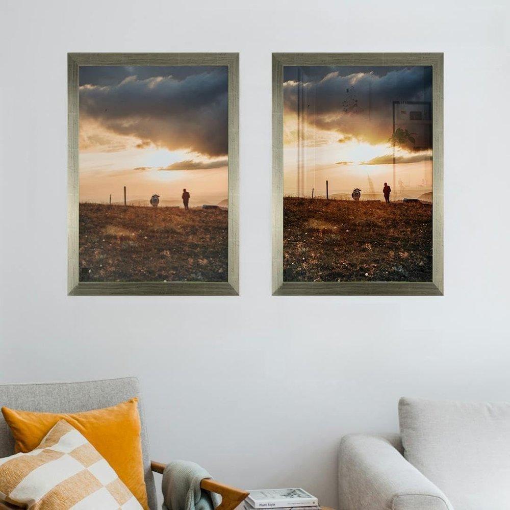 Morena MDF Picture Frame, 21 x 26 cm, Metallic Finish, Acrylic Glass