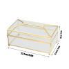 YLSZHYR Decorative Glass Tissue Box with Gold Frame view 4