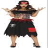 FIESTAS GUIRCA Voodoo Priestess Halloween Costume for Women, S (34–36), Black/Red/Multicolor view 2