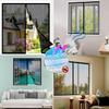 Magnetic Fly Screen for Windows, 60 x 200 cm, Insect Screen with Aluminum Frame & Clear View, Gray view 3